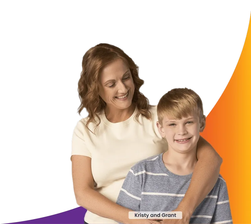 Kristy (caregiver) and Grant